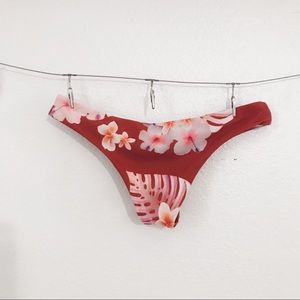Stone Fox Rust Orange Floral Cai Bikini Bottom